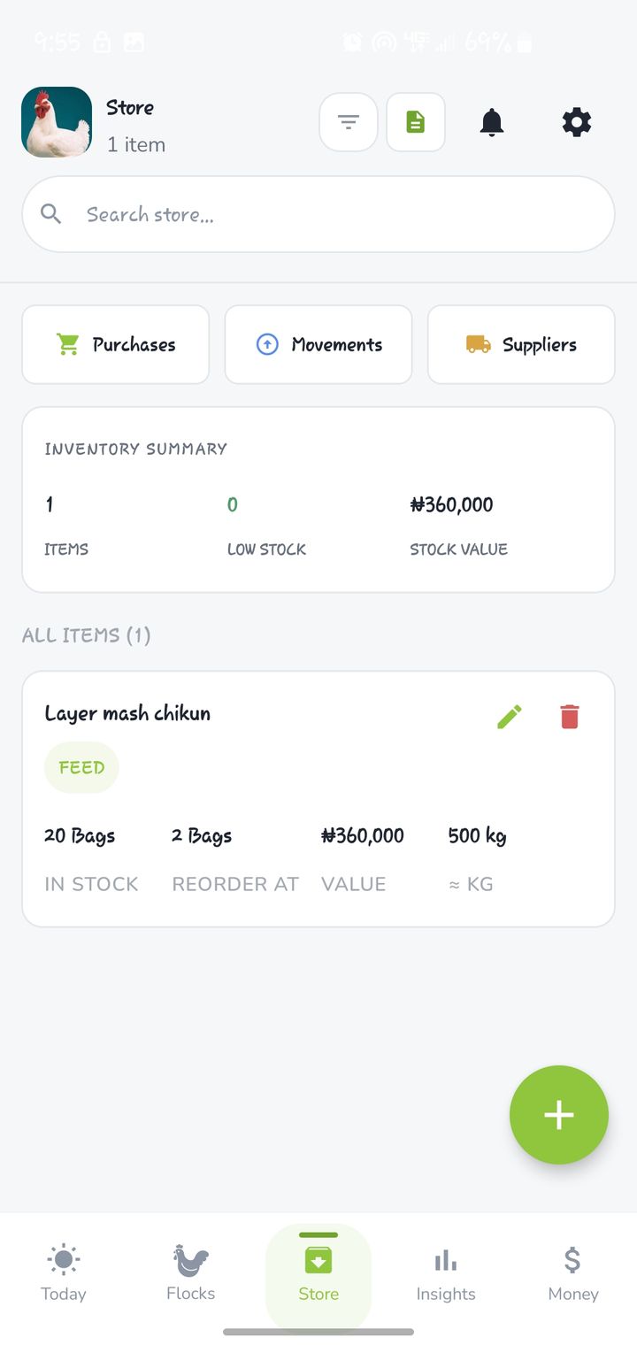 Kaji workflow: Log a feed use
